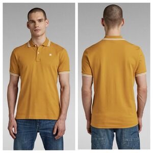 G-STAR Dunda Slim‎ Stripe Polo Shirt Mens Medium Streetwear Sustainable